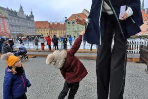 vánoční pošťák a návštěvník